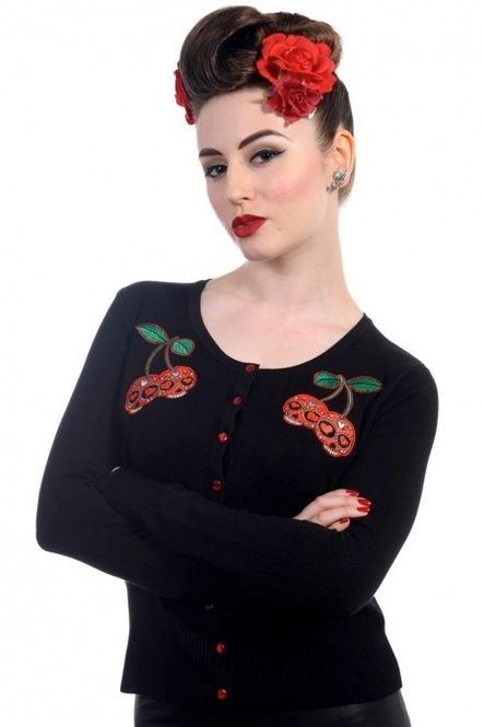 Main Image Cherry Skulls Cardigan