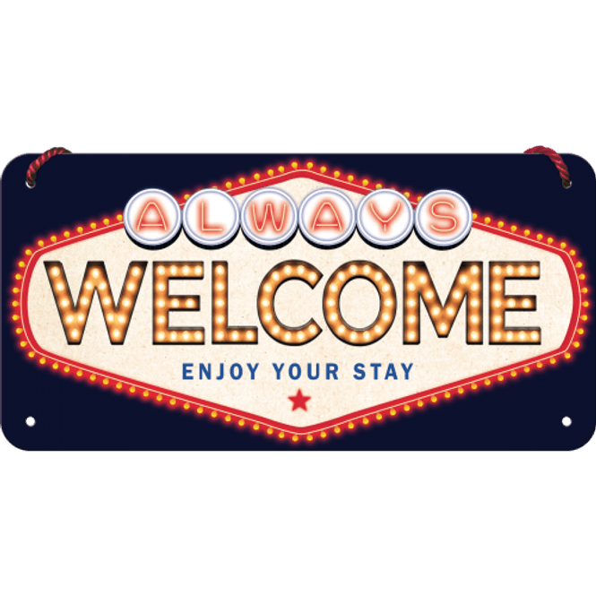 Hovedbilde Metallskilt - Welcome