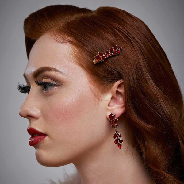 Hårspenne - Antique Rød