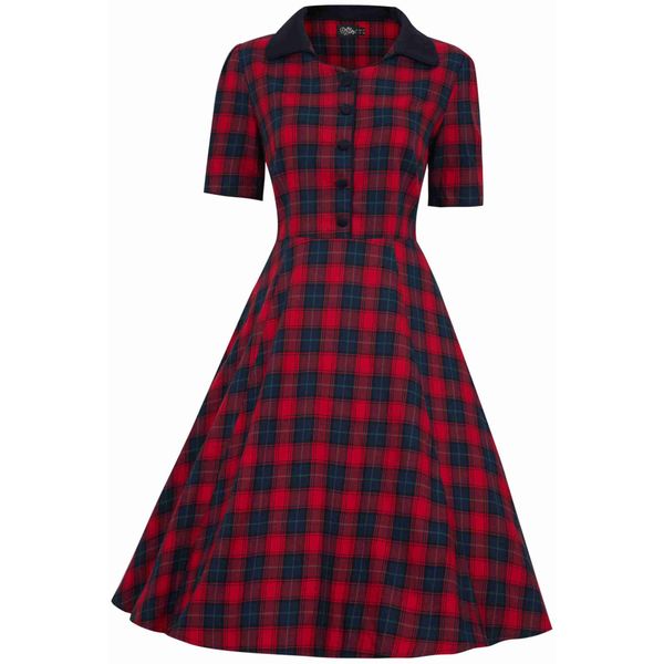 Dolly & Dotty - Penelope Rockabilly Rød Rutet
