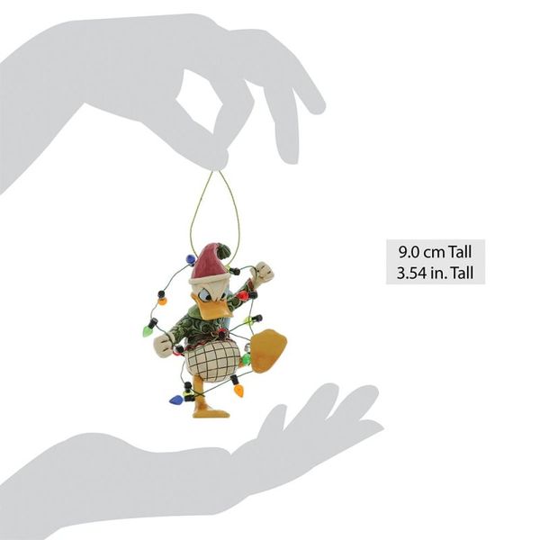Jim Shore - Ornament Donald Duck med Julelys