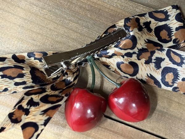 Cherry hårspenne - Leopard