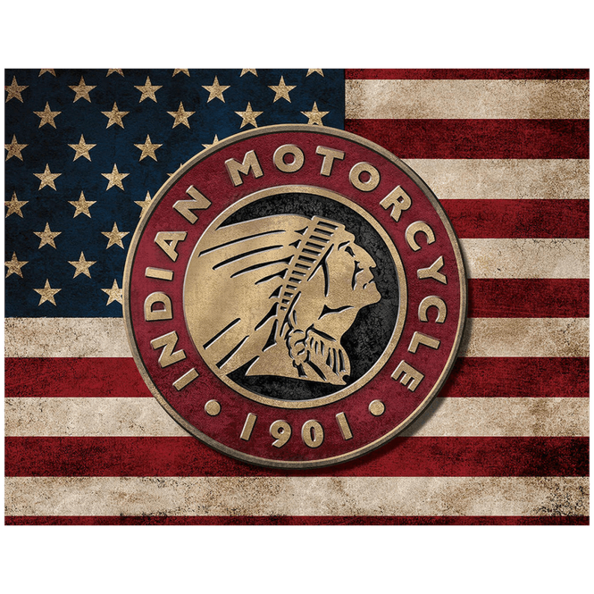 Main Image Metallskilt - Indian Flag