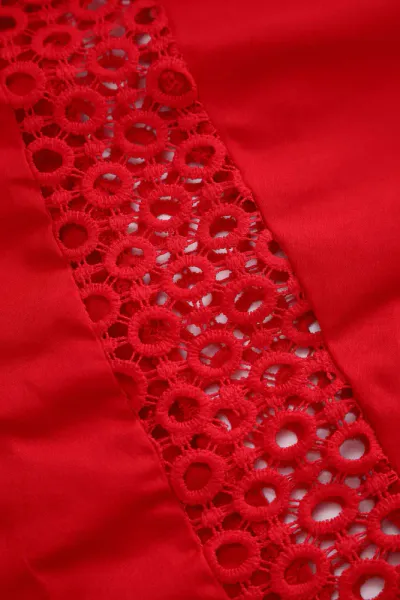 Dolly & Dotty - Tessa Lace Embroidered Swingkjole - Rød