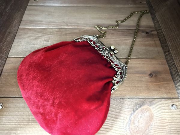 Emmy - The Past Time Purse - Rød Velur - Veske