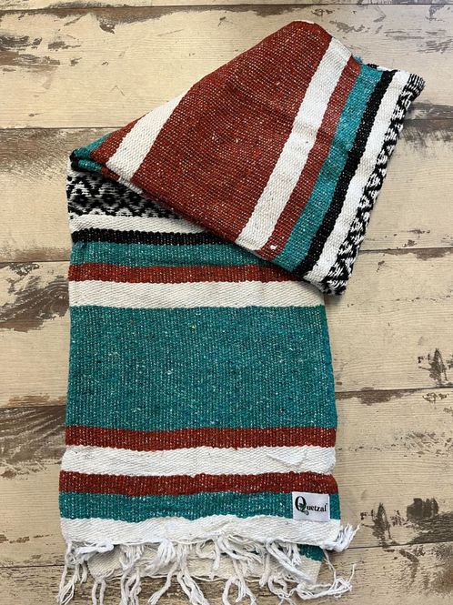 Main Image Mexicoteppe Quetzal - Grønn/Rust