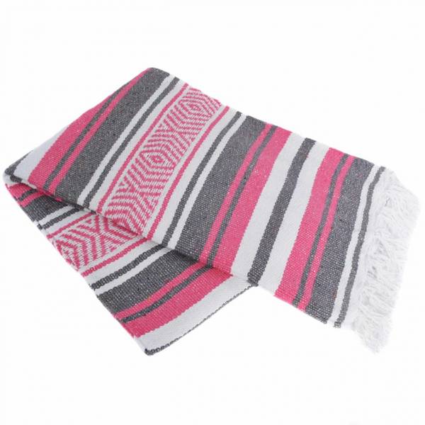 Mexicoteppe Vera Cruz - Grå/Rosa/Hvit