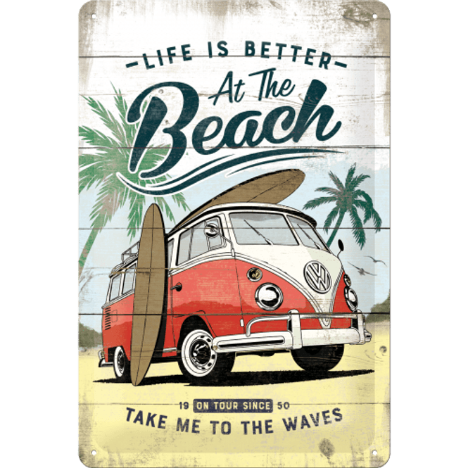 Hovedbilde Metallskilt - Volkswagen Bulli Beach
